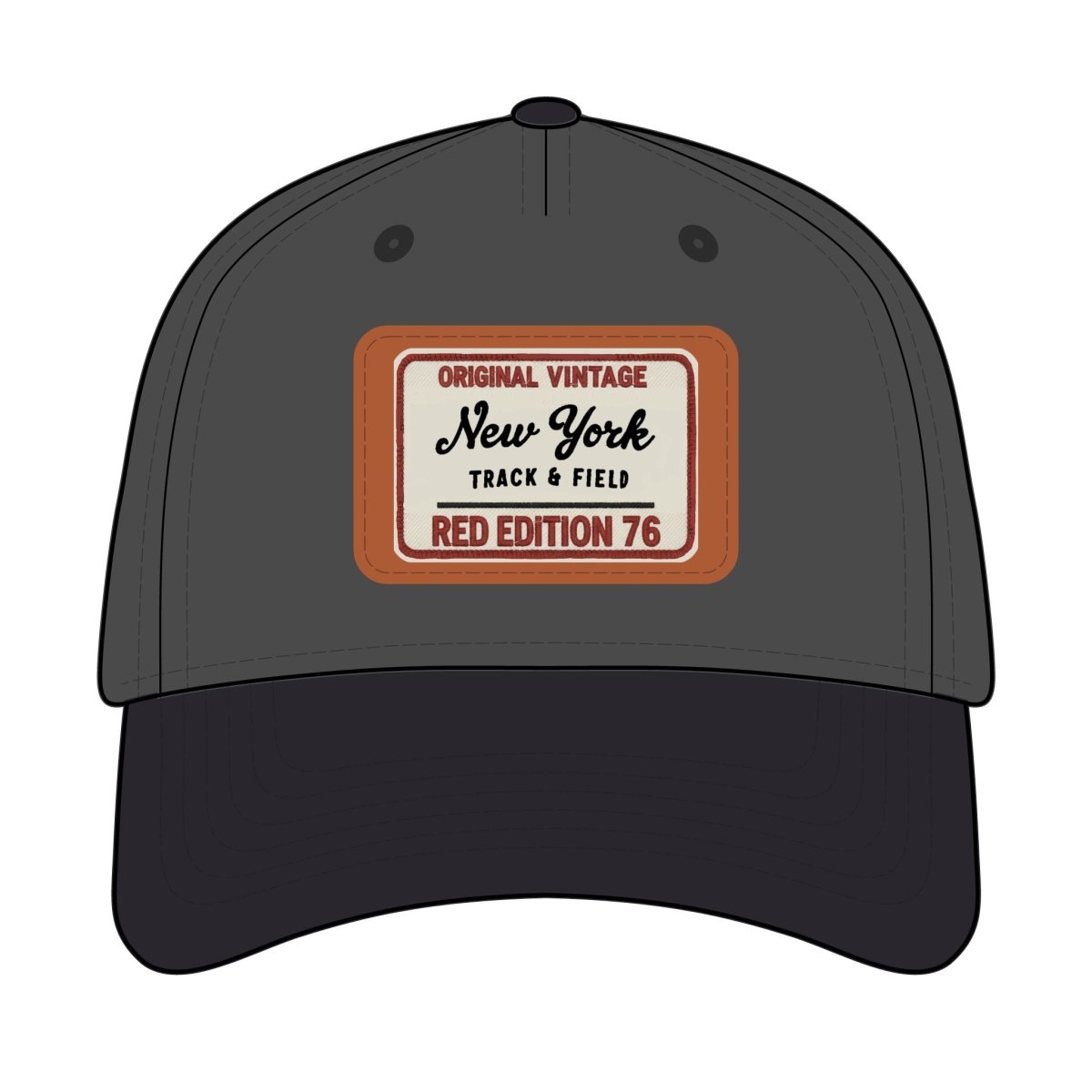 Vintage New York Leather Patch Baseball Cap - Chinchilla Choons